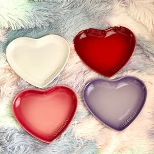 Le Creuset 6" Heart Plates Set of 4 Provence